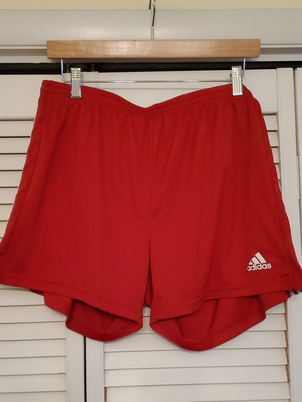 Adidas Primegreen Aeroready Red and White Athletic Shorts, XL